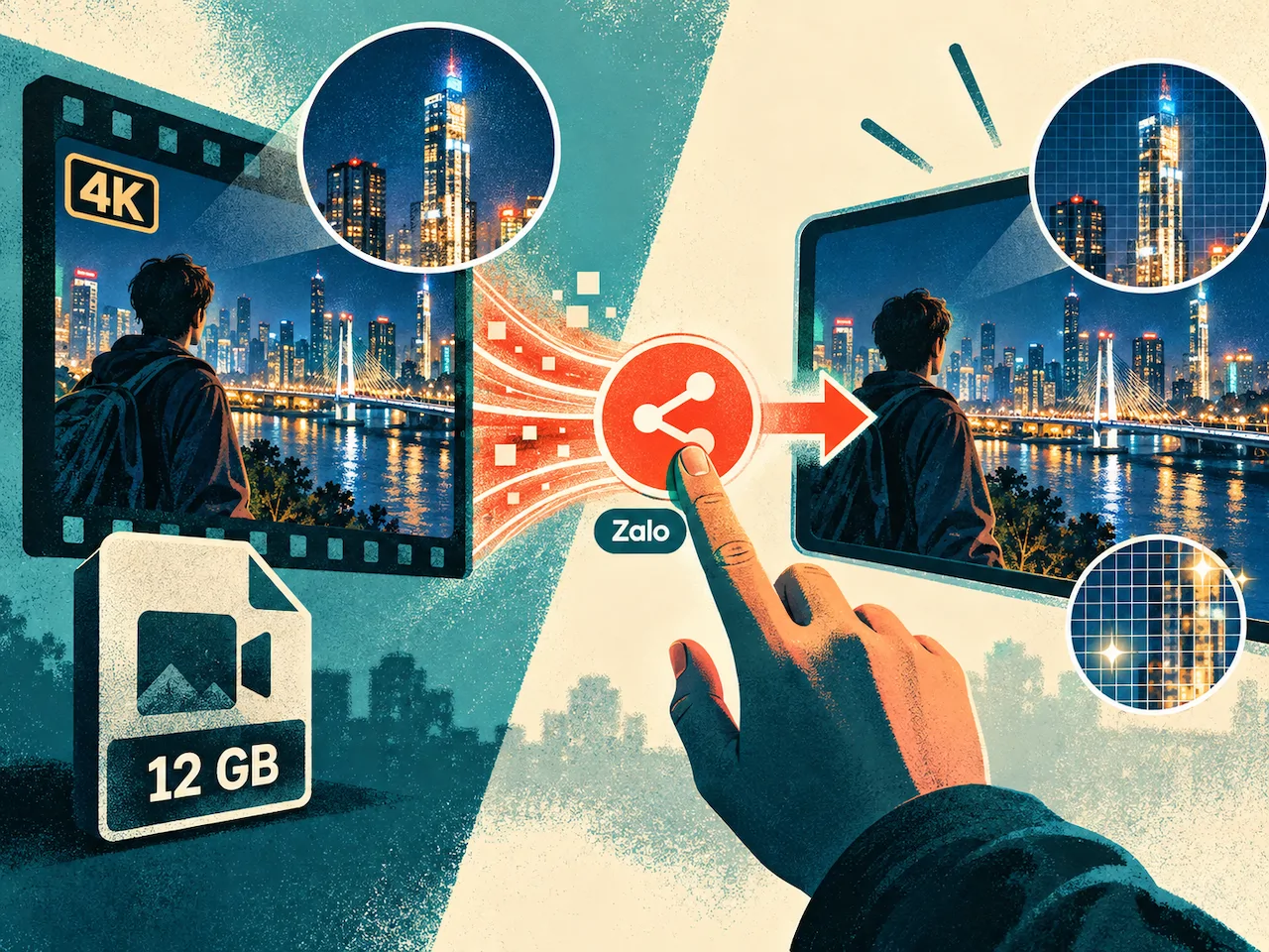 Cách gửi ảnh HD và video dung lượng lớn qua Zalo không bị mờ