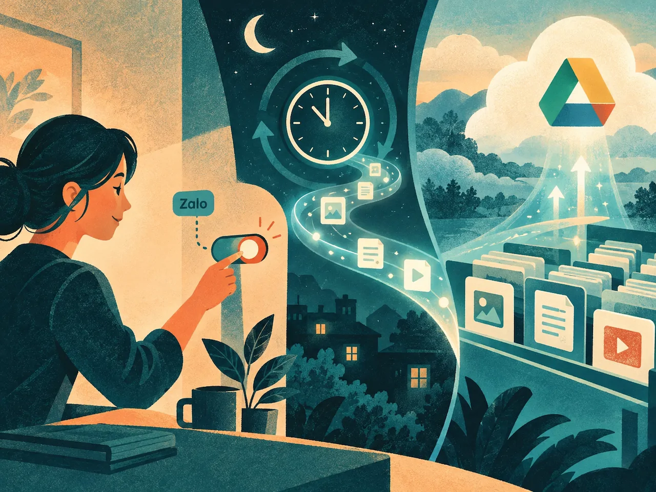 Cách sao lưu dữ liệu Zalo lên Google Drive tự động hàng ngày